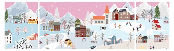 Obraz - Magiczna zima (170x50 cm)