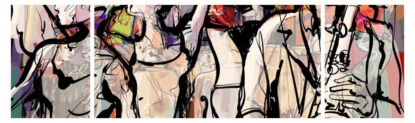 Obraz - Jazzowa noc (170x50 cm)