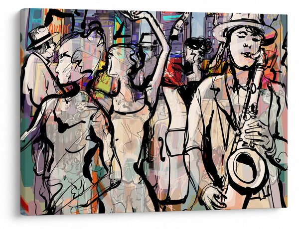 Obraz - Jazzowa noc (70x50 cm)