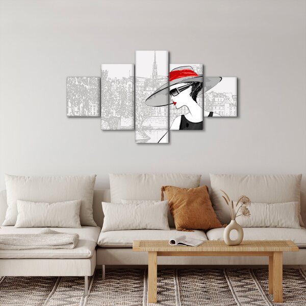 Obraz - Dama w mieście (125x70 cm)