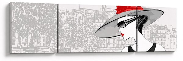 Obraz - Dama w mieście (170x50 cm)
