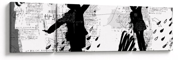 Obraz - Sztuka uliczna - zamieszanie (170x50 cm)