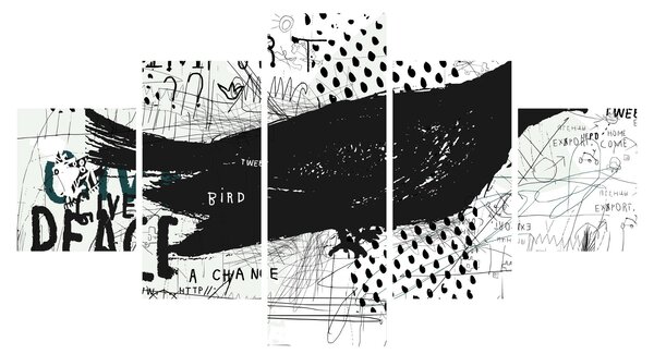 Obraz - Street art - ptak (125x70 cm)