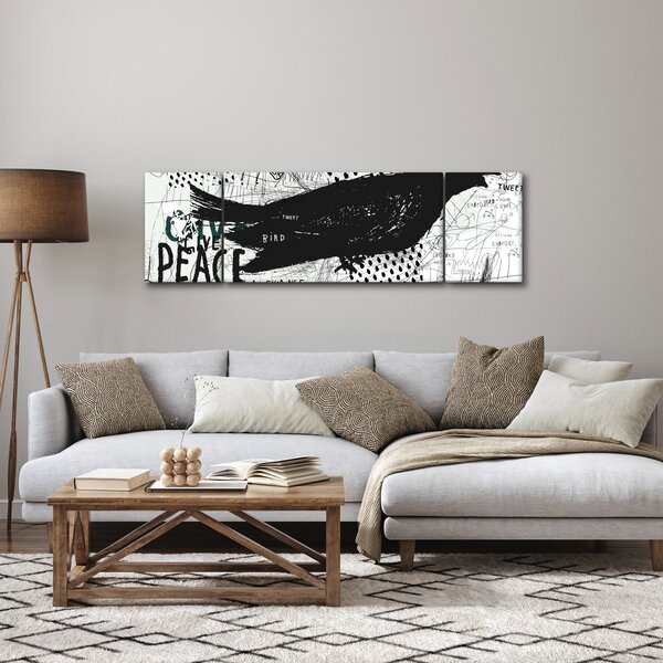 Obraz - Street art - ptak (170x50 cm)