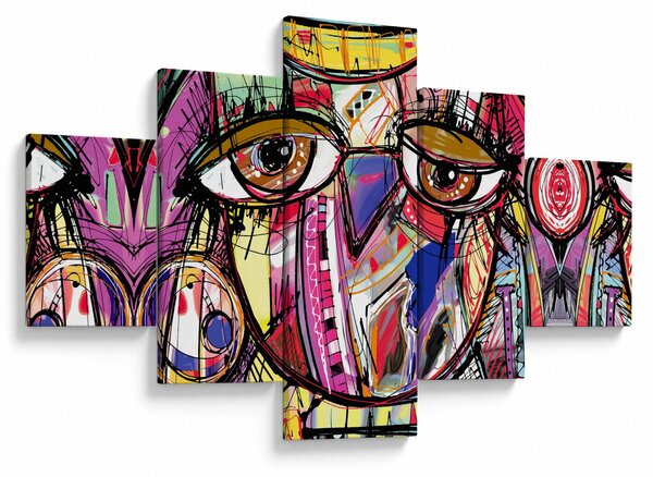 Obraz - Street art - sowa (125x70 cm)