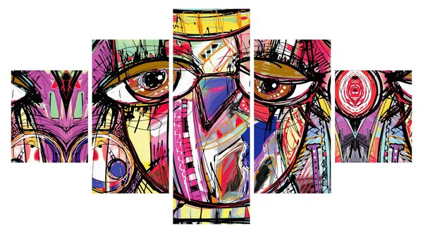 Obraz - Street art - sowa (125x70 cm)