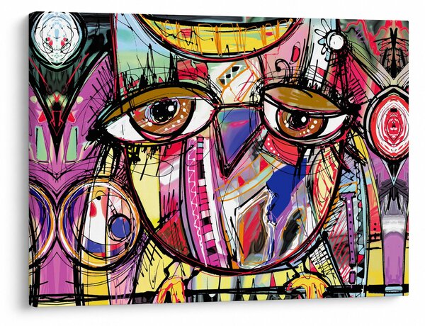 Obraz - Street art - sowa (70x50 cm)