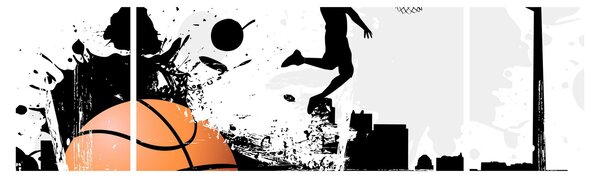 Obraz - Koszykarz (170x50 cm)