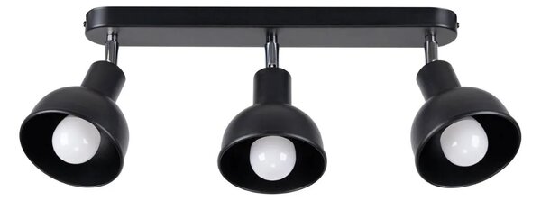 Czarna metalowa lampa sufitowa z 3 ruchomymi kloszami - A624 F5-W39