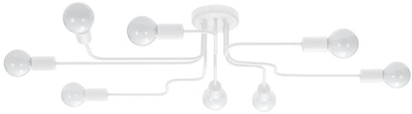 Biała lampa sufitowa z odkrytymi żarówkami loft - A628 A3-T76