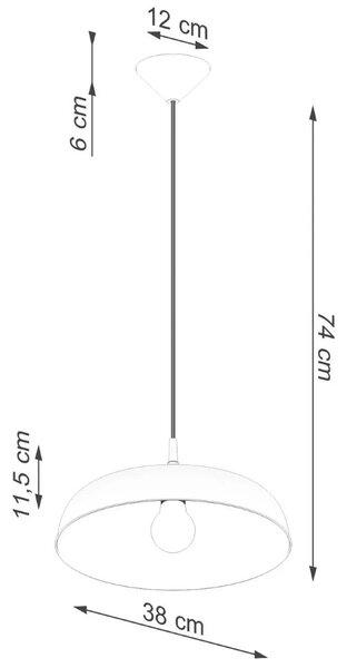 Biała okrągła lampa wisząca metalowa nad stół - 5X A641 P1-A48