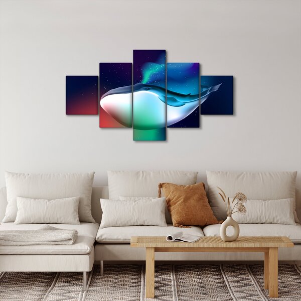 Obraz - Kosmiczny wieloryb (125x70 cm)