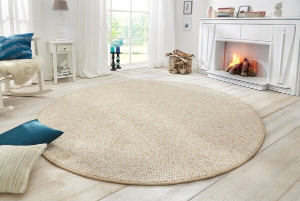 Kremowy okrągły dywan ø 133 cm Wolly – BT Carpet