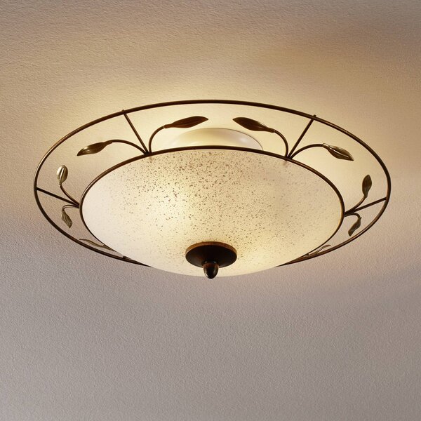 ORION Lampa sufitowa Luca, możliwość ściemniania, brązowy / rdzawy, salon / jadalnia, metal, dworkowy / rustykalny