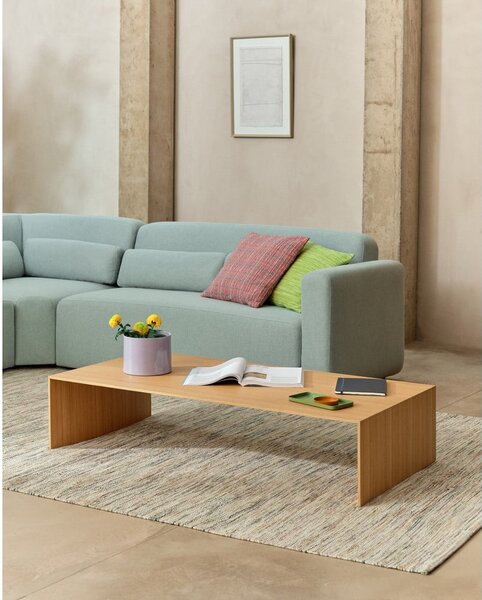 Stolik w dekorze dębu w jasnym naturalnym kolorze 70x140 cm Litto – Kave Home