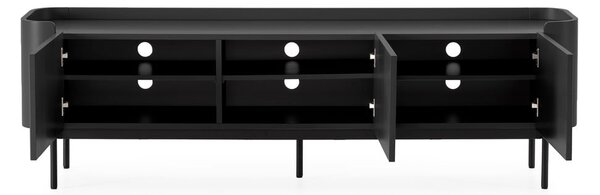 Czarna szafka pod TV 180x55x40 cm Willa – MOME