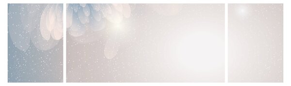 Obraz - Zaśnieżone kwiaty (170x50 cm)