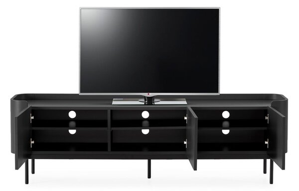 Czarna szafka pod TV 180x55x40 cm Willa – MOME