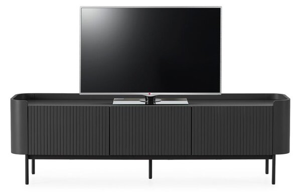 Czarna szafka pod TV 180x55x40 cm Willa – MOME