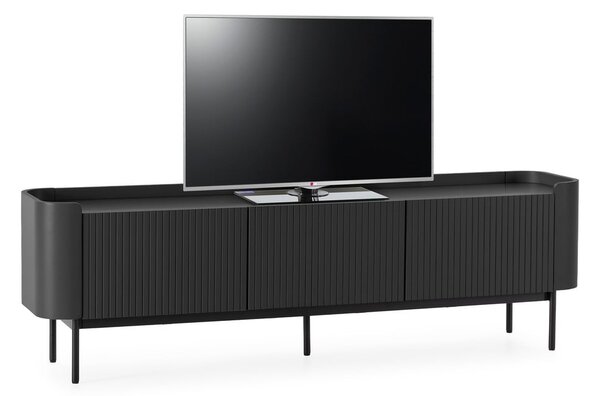Czarna szafka pod TV 180x55x40 cm Willa – MOME