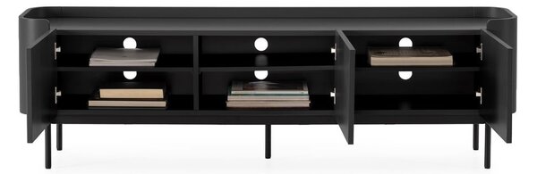 Czarna szafka pod TV 180x55x40 cm Willa – MOME