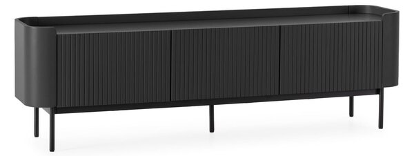 Czarna szafka pod TV 180x55x40 cm Willa – MOME