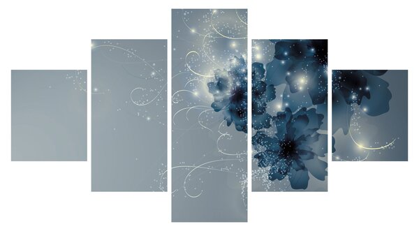 Obraz - Delikatne kwiaty (125x70 cm)
