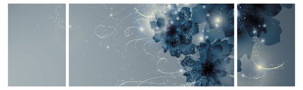 Obraz - Delikatne kwiaty (170x50 cm)
