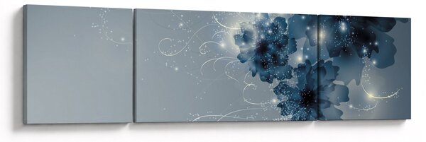 Obraz - Delikatne kwiaty (170x50 cm)