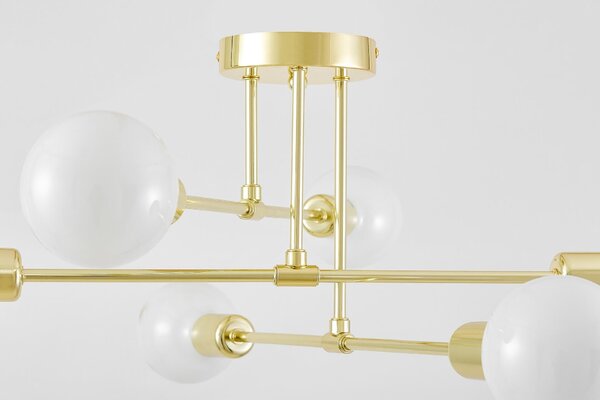 NOWOCZESNA LAMPA SUFITOWA KLASYCZNE ZŁOTO NOVA W6