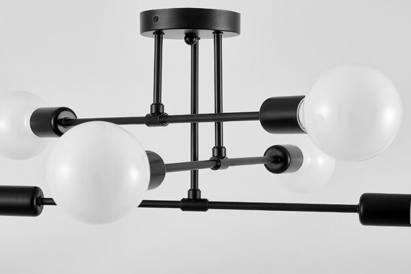 NOWOCZESNA LAMPA SUFITOWA CZARNA NOVA W6