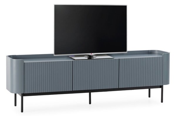Szaroniebieska szafka pod TV 180x55x40 cm Willa – MOME