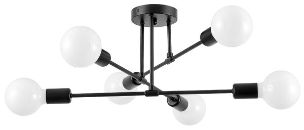 NOWOCZESNA LAMPA SUFITOWA CZARNA NOVA W6