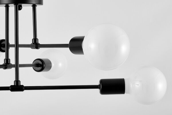 NOWOCZESNA LAMPA SUFITOWA CZARNA NOVA W6