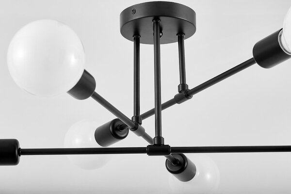 NOWOCZESNA LAMPA SUFITOWA CZARNA NOVA W6