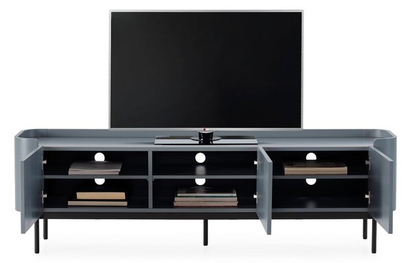 Szaroniebieska szafka pod TV 180x55x40 cm Willa – MOME