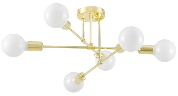 NOWOCZESNA LAMPA SUFITOWA KLASYCZNE ZŁOTO NOVA W6