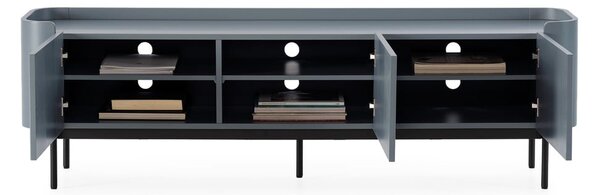 Szaroniebieska szafka pod TV 180x55x40 cm Willa – MOME