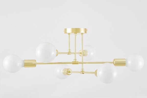 NOWOCZESNA LAMPA SUFITOWA KLASYCZNE ZŁOTO NOVA W6