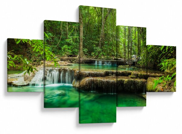 Obraz - Wodospad Erawan w Kanchanaburi, Tajlandia (125x70 cm)