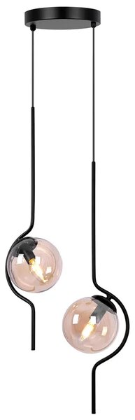 Bursztynowa designerska lampa wisząca - 3X A473 H0-B17