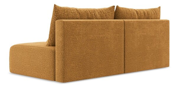 Pomarańczowa rozkładana/ze schowkiem sofa 216 cm Kalena – Makamii