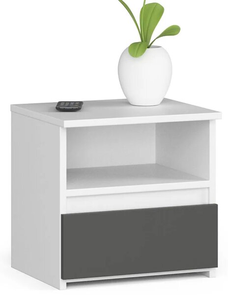 Minimalistyczna szafka nocna biały + szary Z2-H67