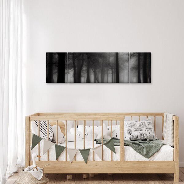 Obraz - Las we mgle (170x50 cm)
