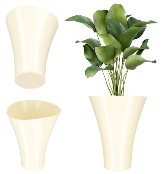 Doniczka na kwiaty Meria 17 cm, ekri