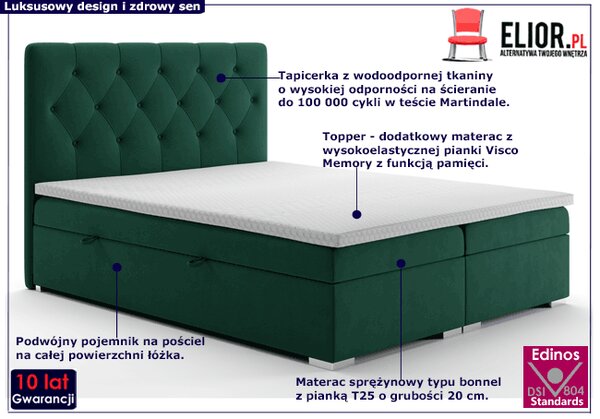 Łóżko kontynentalne 160x200 G8-L09