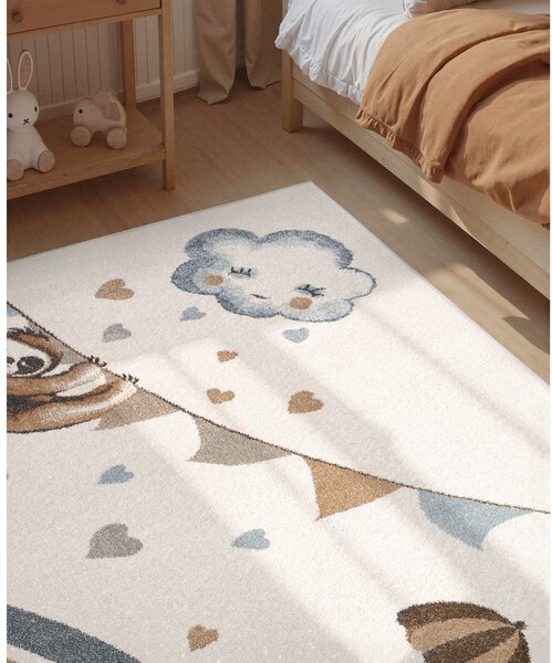 Kremowy dywan dziecięcy 120x170 cm Walk like an Elephant Rainy Party – Villeroy&Boch