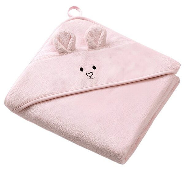 Ręcznik z kapturem BABYONO 1553/04 100 x 100 cm Różowy