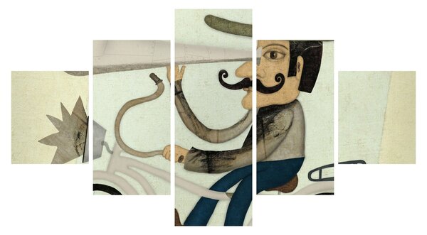 Obraz - Astronom na rowerze (125x70 cm)