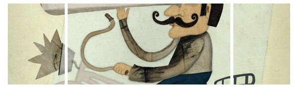 Obraz - Astronom na rowerze (170x50 cm)